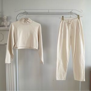 KOTN Full Sweatsuit Set in Cream White